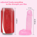 4 Inch Realistic Small Dildo,Beginner Anal Plug,Soft Anal Dildo with Curved Shaft and Balls,Adult Sex Toy Women Men Couples.Expe