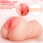 Male Masturbator Sex Toy for Men - ZEMALIA Men Sex Toy 3D Realistic Textured Butt Stroker with Heating Rod and Vibrating Bullet