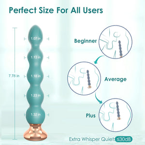Vibrating Anal Beads Butt Plug Vibrator Anal Toy for Men and Women, 10 Vibration Modes Prostate Massager Male Vibrator Remote Co