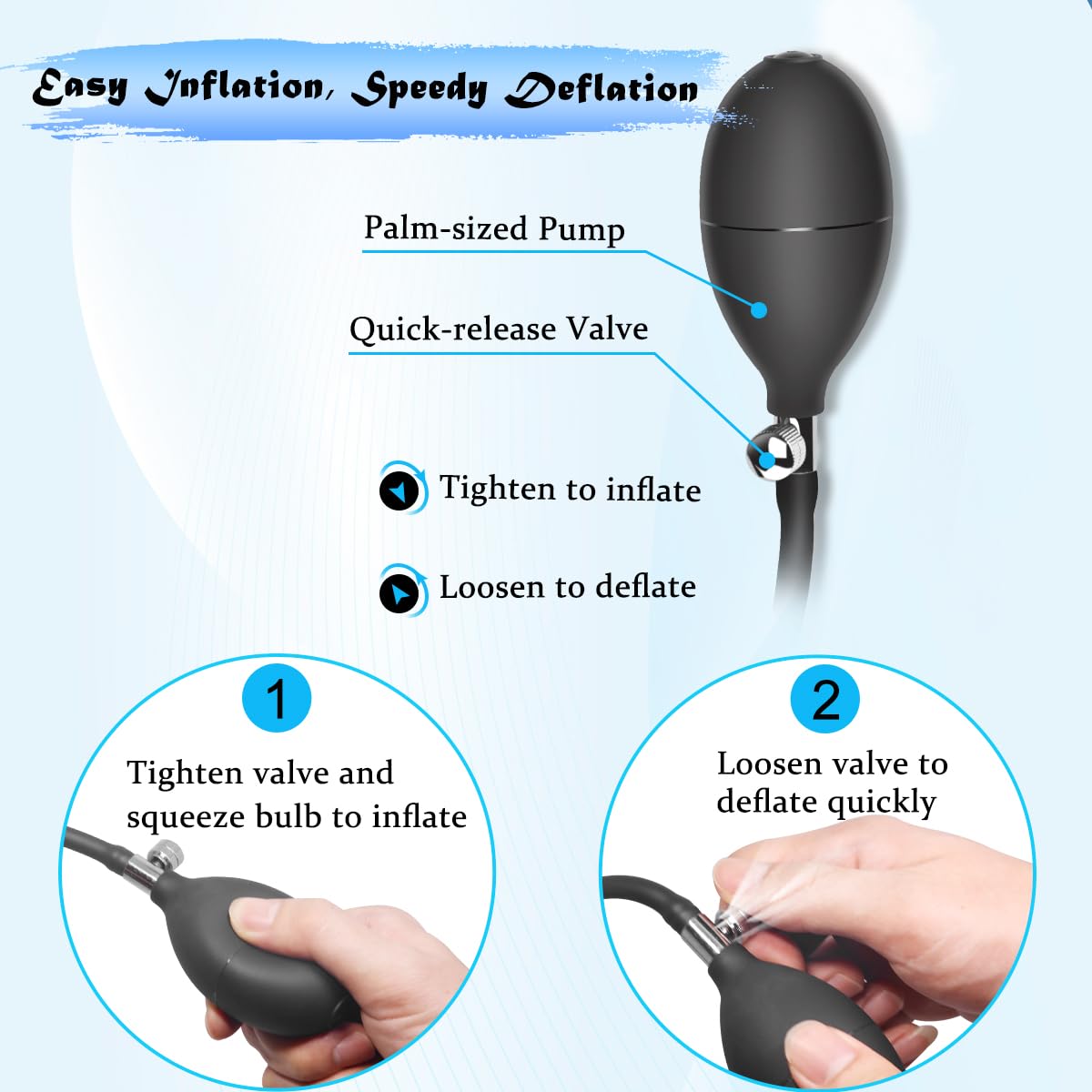 Sex Toys Silicone Inflatable Butt Anal Plug with Pump BDSM Anal Plug Expansion Training Kit Stimulation Anal Pump Plug Buttplug