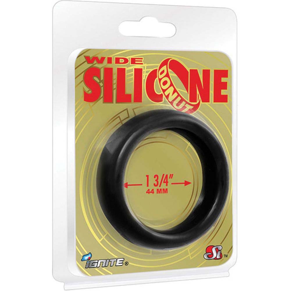 Ignite Wide Silicone Donut Ring, Black