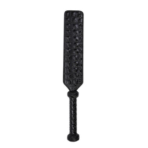 alisikee Faux Crocodile Leather Spanking Paddle for Adult Sex Toys, 16.3in Faux Leather Bondage Sexual Paddles BDSM Set, Black