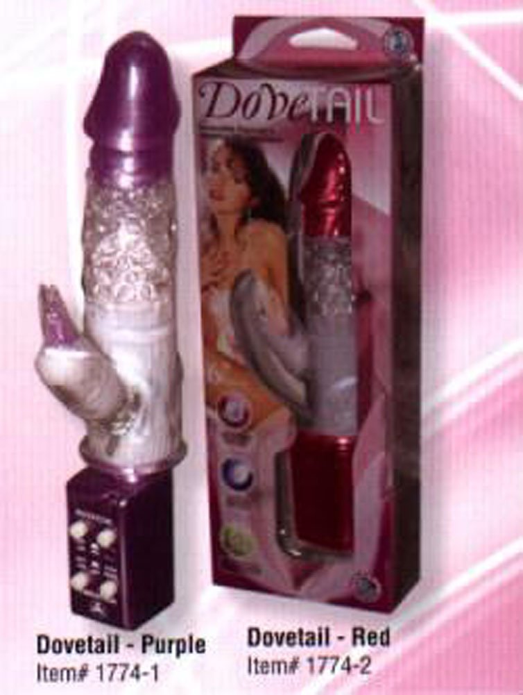 Nasstoys Dovetail Multi-Speed Rotating Slim Jelly Pearl Vibrator For Petite Women, Red,