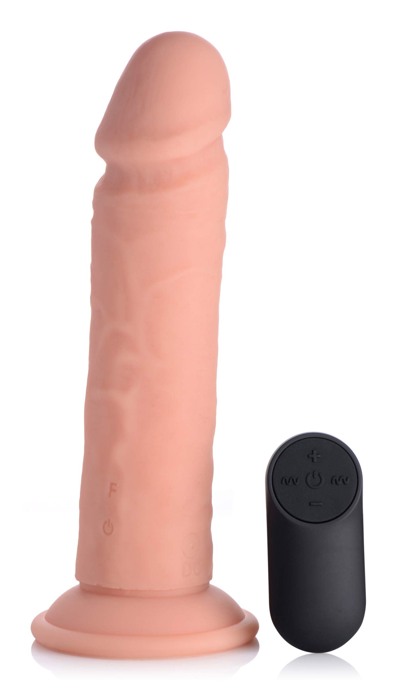 Big Shot Vibrating Remote Control Silicone Dildo - 10 Inch