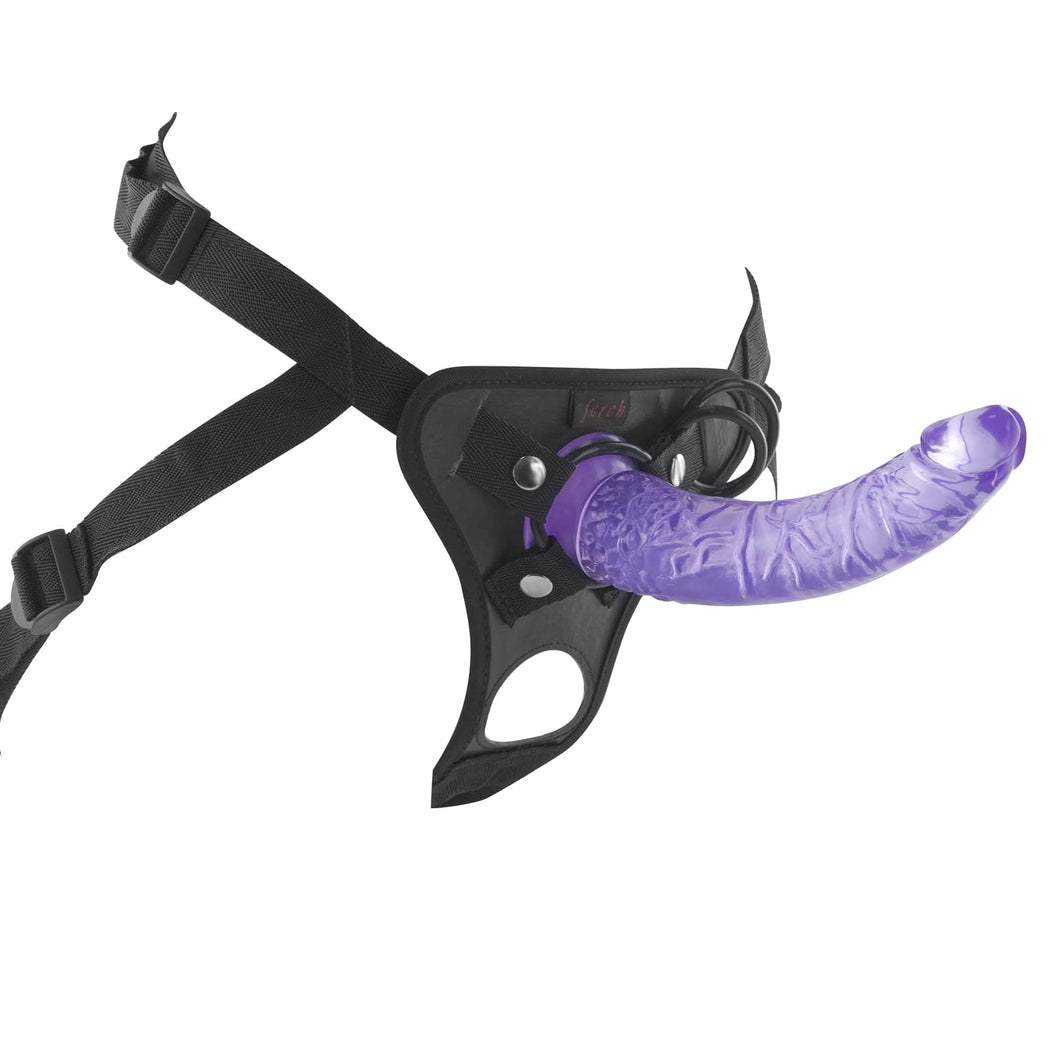 Wearable Sex Strap-on with 7.87 Inches Clear Dildo, Harness & Strap-On Set, Adult Sex Toys for Female Masturbation and Lesbian