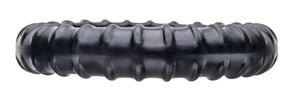 Perfectfit Brand Ribbed Ring Cock Ring, Pfblend, Tpr/Silicone Blend, Durable, Stretchy, Tight Fit, Black