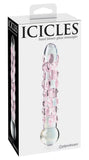 Elegant upscale and hand-crafted with amazing attention to detail this luxurious line of glass massagers will leave you breathless. Each hand-blown Icicle glass wand is sleek unique and made to play hard The hypoallergenic glass is nonporous and body safe