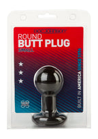 Doc Johnson Classic - Round Butt Plug - 1.8 Inch Diameter - Small - Black