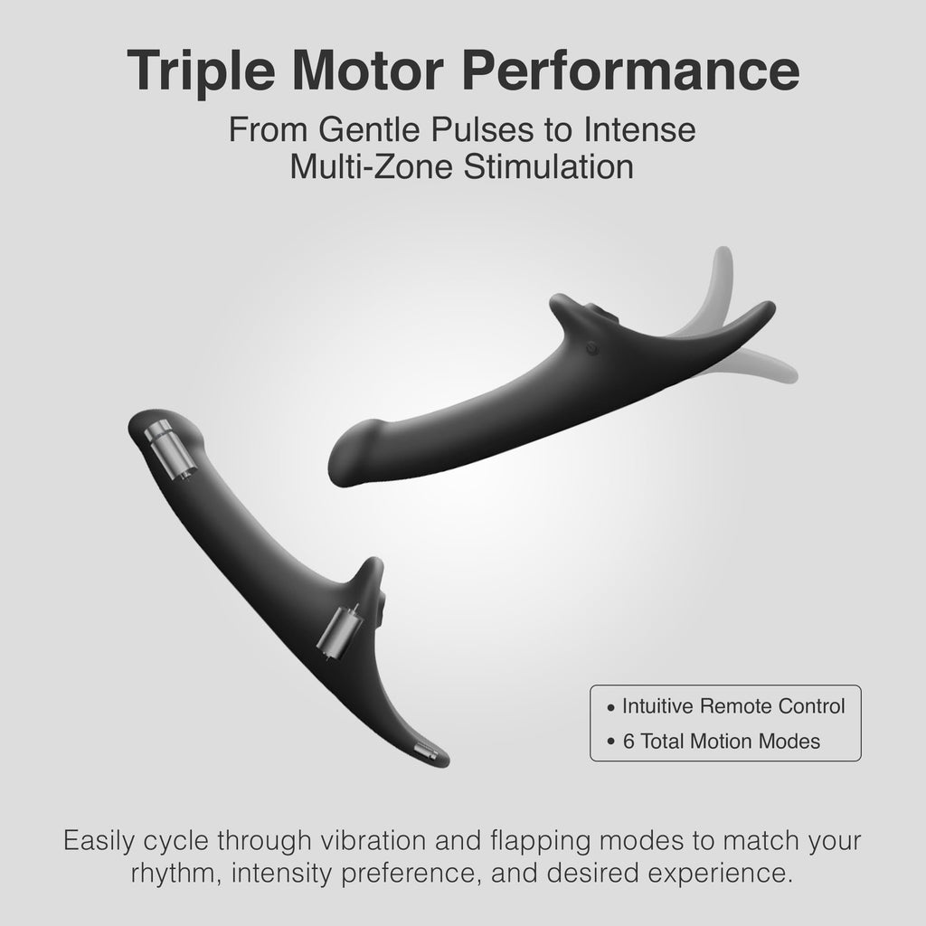 Strap-On-Me Multi Orgasm Dildo Medium Bk