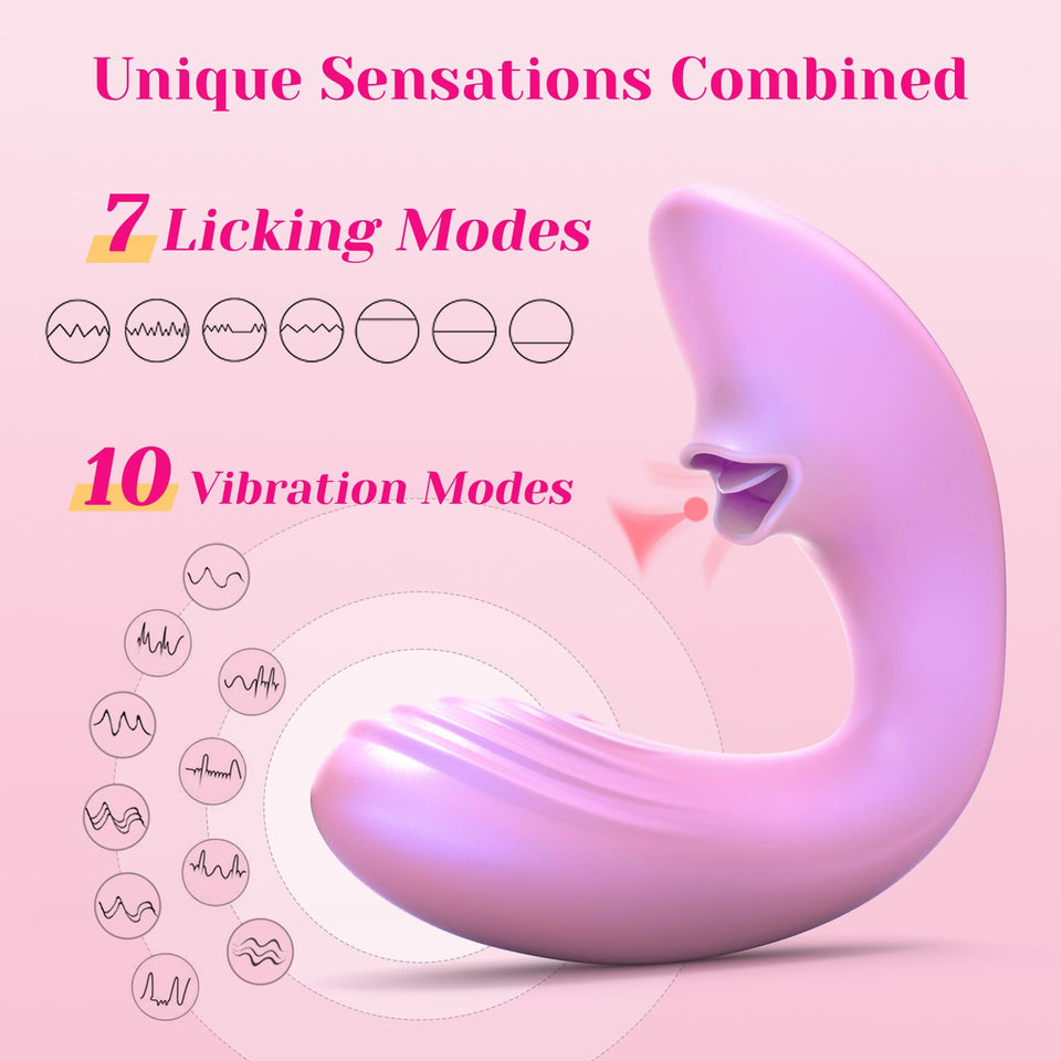 Tracy's Dog Clitoral Licking G Spot Vibrator, Remote Control Adult Toys for Women Couple Play, Vibrating Sex Toy for Double Stim