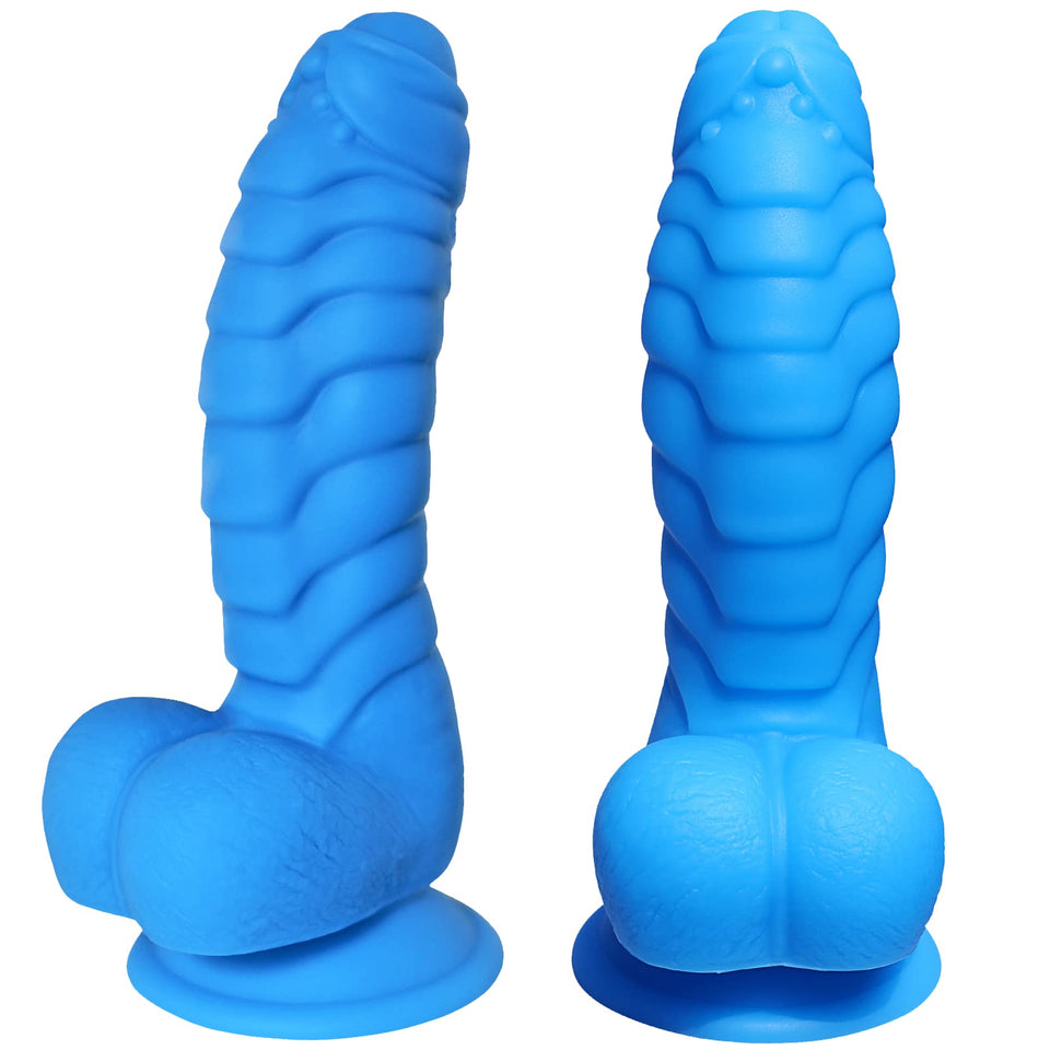 LZYAA Realistic Dildo, Liquid Silicone Material No Any Smell Adult Sex Toys Penis, Strong Suction Cup for Hand-Free 2 Balls G-Sp