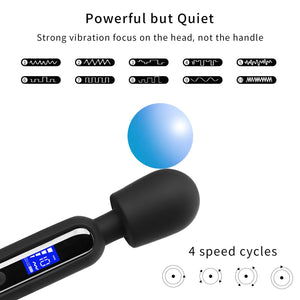 Vibrator Wand Sex Toy Cordless Wand Massager for Women Clitoral Stimulation, Wand Vibrator G Spot Vibrating Wand for her with LC