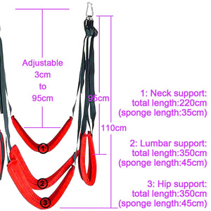 Sex Swing Swing Sex Bondage Restraints Indoor Ceiling Swing with Steel Triangle and Spring Support 400 lbs for Couples Adult Sex