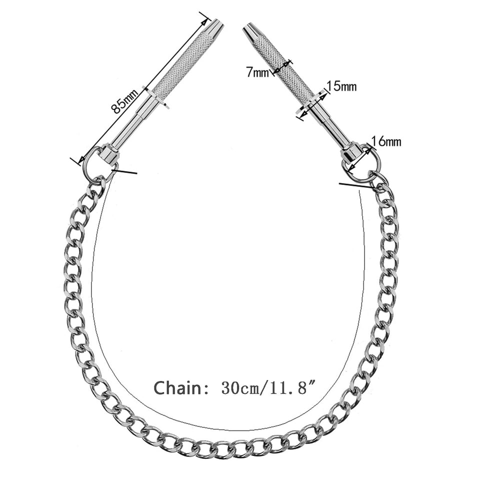 Nipple Clamps SM Sex Toy, Nipple Clamps Toys with Chain Necklace, Nipple Clamps Sex Pleasure Women for Couples BDSM Erotic Extre