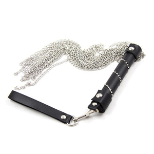 Sex Bondage Toy Whip with Stainless Steel Tassel Chain Sm Sex Role Play Training Whip Sex Toy for Couple Flriting Whip for BDSM