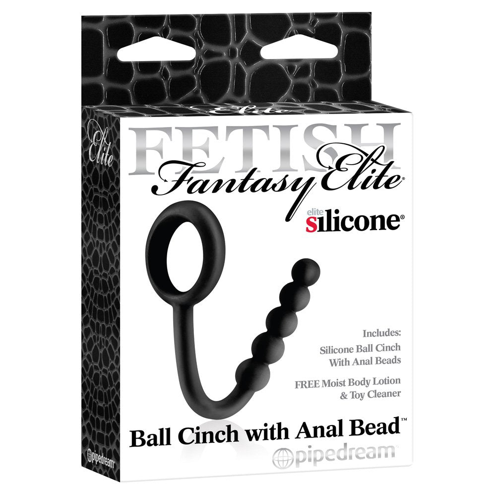 Fetish Fantasy Elite Ball Cinch With Anal Bead, Black