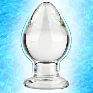 FST Large Anal Plug Crystal Mushroom Shape Butt Plug Glass Massage Bum Plug Sex Toys for Women Men Masturbation Transparent