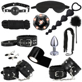 BDSM Restraints Bondage Kits 13 Pcs Sex Toys for Beginner Handcuffs Ankle Cuffs Collar Blindfold Anal Toys Play Adult SM Games f