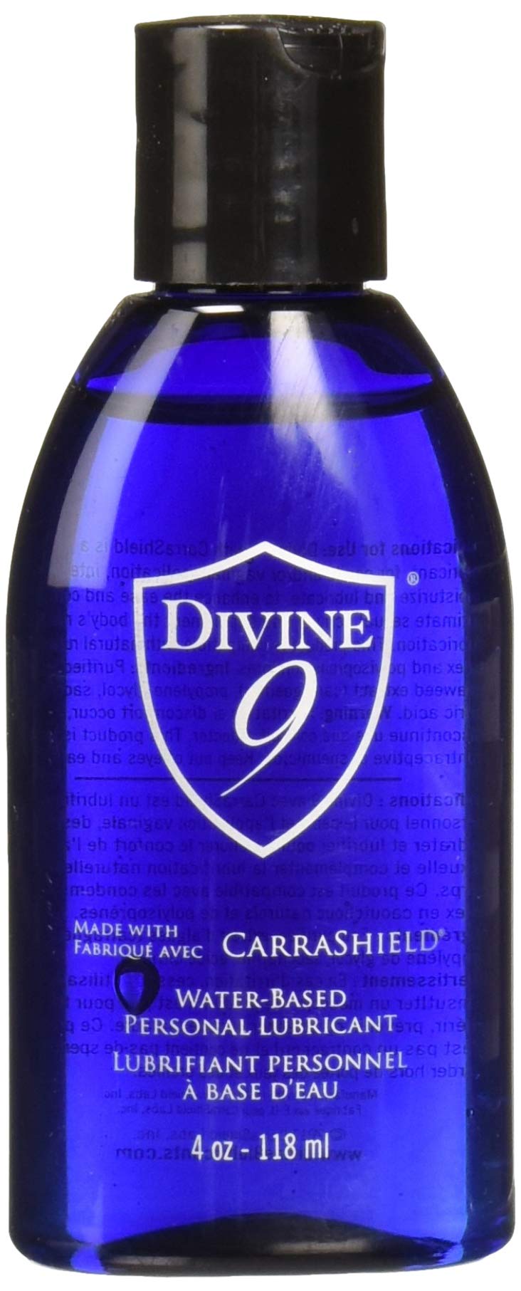 Divine 9 Personal Lubricant made with CarraShield , 4 Ounce (Pack of 1)