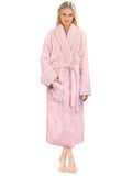 PAVILIA Premium Womens Plush Soft Robe Fluffy, Warm, Fleece Sherpa Shaggy Bathrobe (2XL/3XL, Light Pink)
