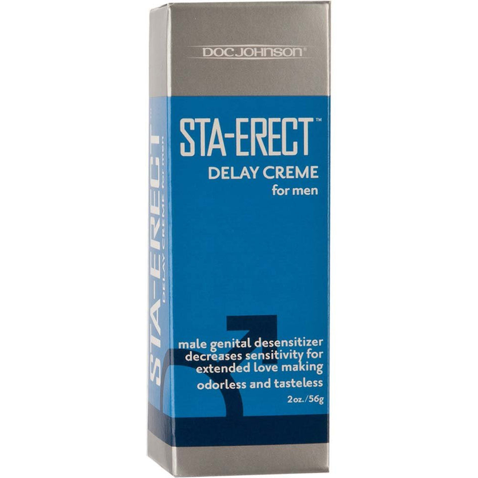 Doc Johnson Sta-Erect Delay Cream For Men, Assorted, 2 Oz