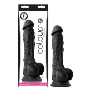 Colours Pleasures 7In Dildo Black