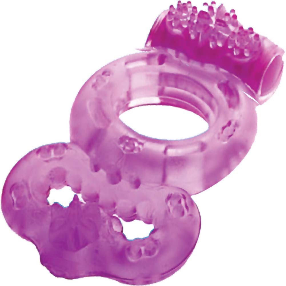Nasswalk Macho Clitoral and Testicular Double Ring Stimulator, Purple