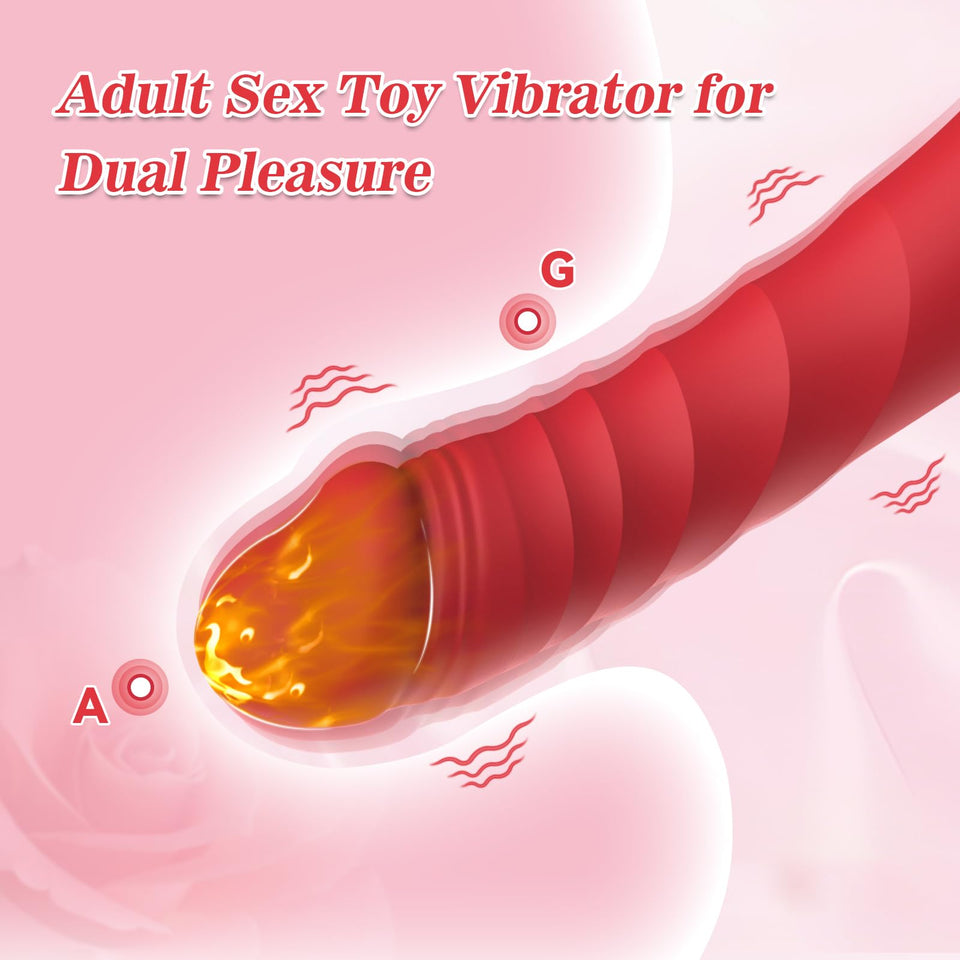 G Spot Couple Vibrator with Heating Function Sex Toys for Women Realistic Dildo Vibrators with 10 Vibrations Nipple Anal Vibrato