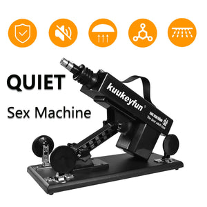 Thrusting Sex Machine, Automatic Dildo Machine for Women and Men, Adjustable Adult Sex Toys with Attachments (5 Piece Set)