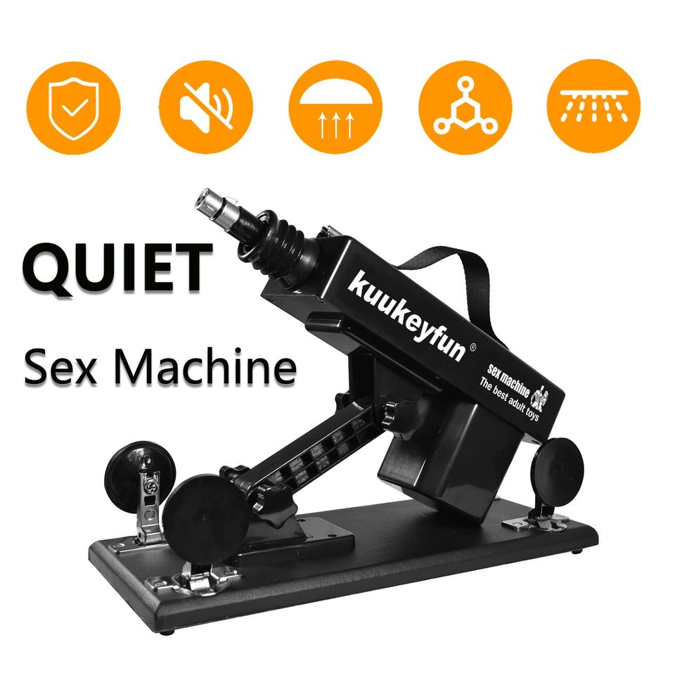 Thrusting Sex Machine, Automatic Dildo Machine for Women and Men, Adjustable Adult Sex Toys with Attachments (5 Piece Set)
