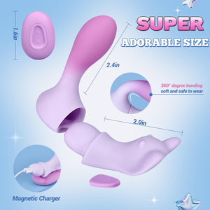 Detachable Wearable Dildo Vibrators with Separate Clit Stimulation, Butterfly Panty Vibrator with Wireless Remote Control and 7