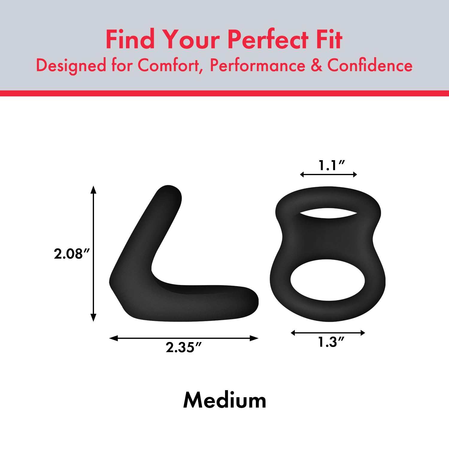 Forto F-22:D Ring Liqu Sili 53/55mm Bk