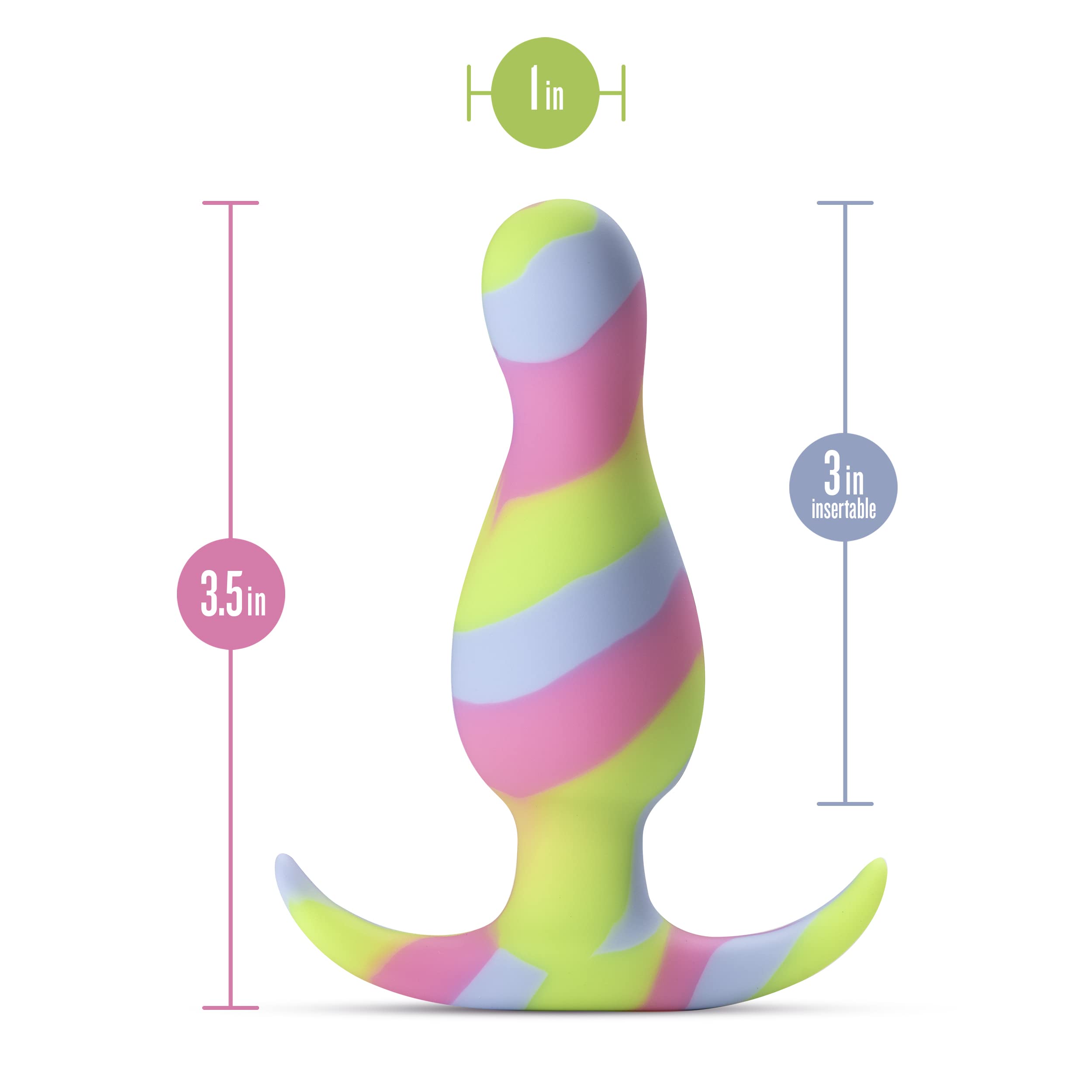 Blush Novelties Avant Kaleido Anal Plug - Tapered Head For Easy Insertion - Platinum Cured Puria Silicone - Ultrasilk Smooth - A