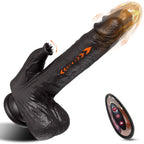 Thrusting Dildo Vibrator Sex Toys-Wireless Remote Control Realistic Dildo Clitoralis Stimulator Heated with 6 Telescopic & 10 Vi