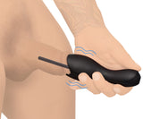 10X Vibrating Penis Head Teaser With Urethral Sounds - Black