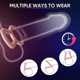 Silicone Cock/Penis Rings Set with 3 C-Ring Set - Helps Create Firmer and Thicker Erections - Side Tabs for Easy Removal and Adj