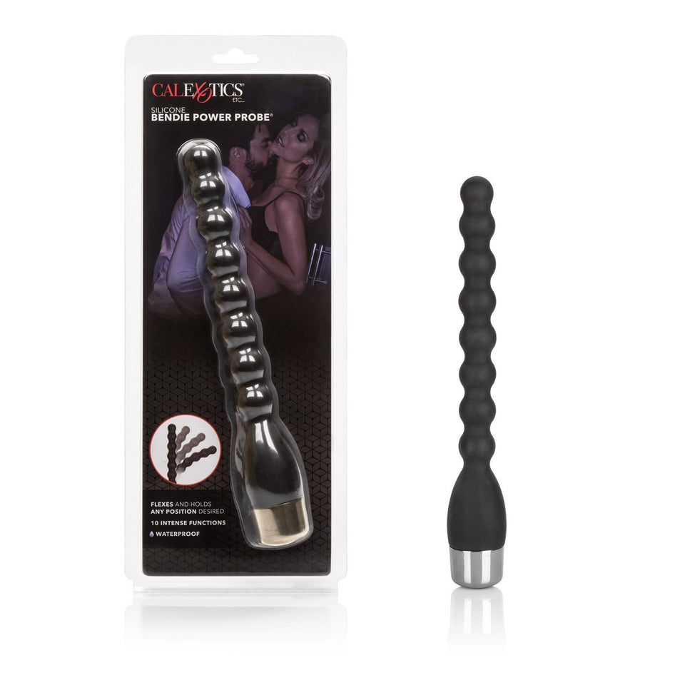 Calexotics Silicone Bendie Power Probe - Prostate Anal Bead Massager - Adult Vibrator Sex Toy For Couples
