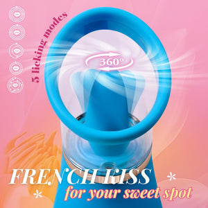 Clit Sucking Vibrator with Vacuum Pump for Women Pleasure, Nipple Sucker Toy with 4 Suction & 5 Tongue Licking Modes for Clitora