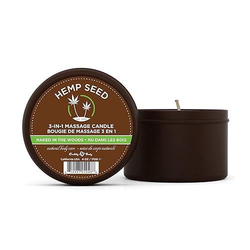 Hemp Seed 3-In-1 Massage Candle - Naked In The Woods - 6 Oz.