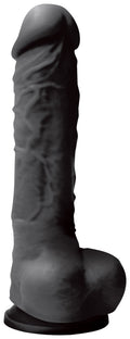 Colours Pleasures Silicone Dong Dildo, Black, 8 Inch