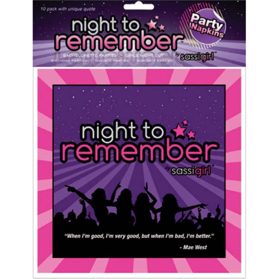 Night To Remember Standard Napkins, 10 Count