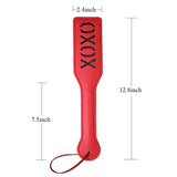 XOXO Spanking Paddle for Adult Sex Play, 12.8inch Total Length Faux Leather Paddle, Red