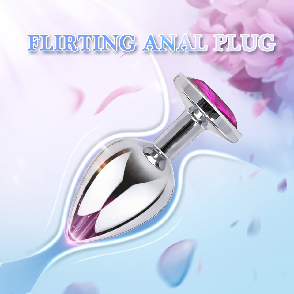Yolodit Anal Plug Adult Sex Toy,Jeweled Anal Toys Adult Sex Toys Games Butt Plug,Personal Anal Plug Sex Toy for Adult Women,Men