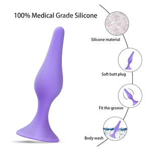 Anal Plug Sex Toys,HISIONLEE 5PCS Sex Anal Toys Silicone Butt Plug Training Kit for Adult Sex Toys & Games Women Male and Beginn
