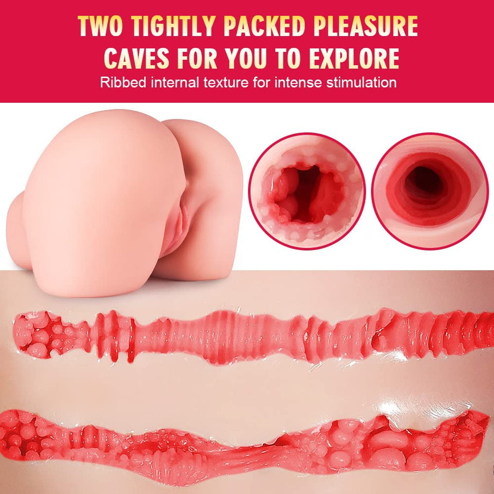 BIG SHOCKED Sex Dolls for Men - Men's Sex Dolls Male Masturbators Realistic Adult Male Sex Dolls Stroker 3D Lifelike Soft Butt w