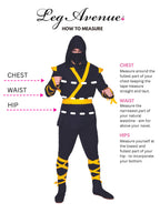 5Pc Ninja, Includes Shirt With Attached Wraps, Belt, Pants With Attached Wraps, Face Mask, And Detachable Hood