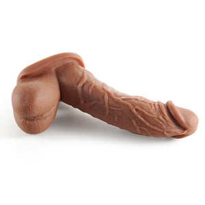 ferch Strap On Dildo with Harness, 7.87 '' Strong Suction Cup Realistic Dildo Removable Pegging Silicone Dildo with Adjustable S
