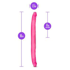 B Yours - 16In Double Dildo - Pink