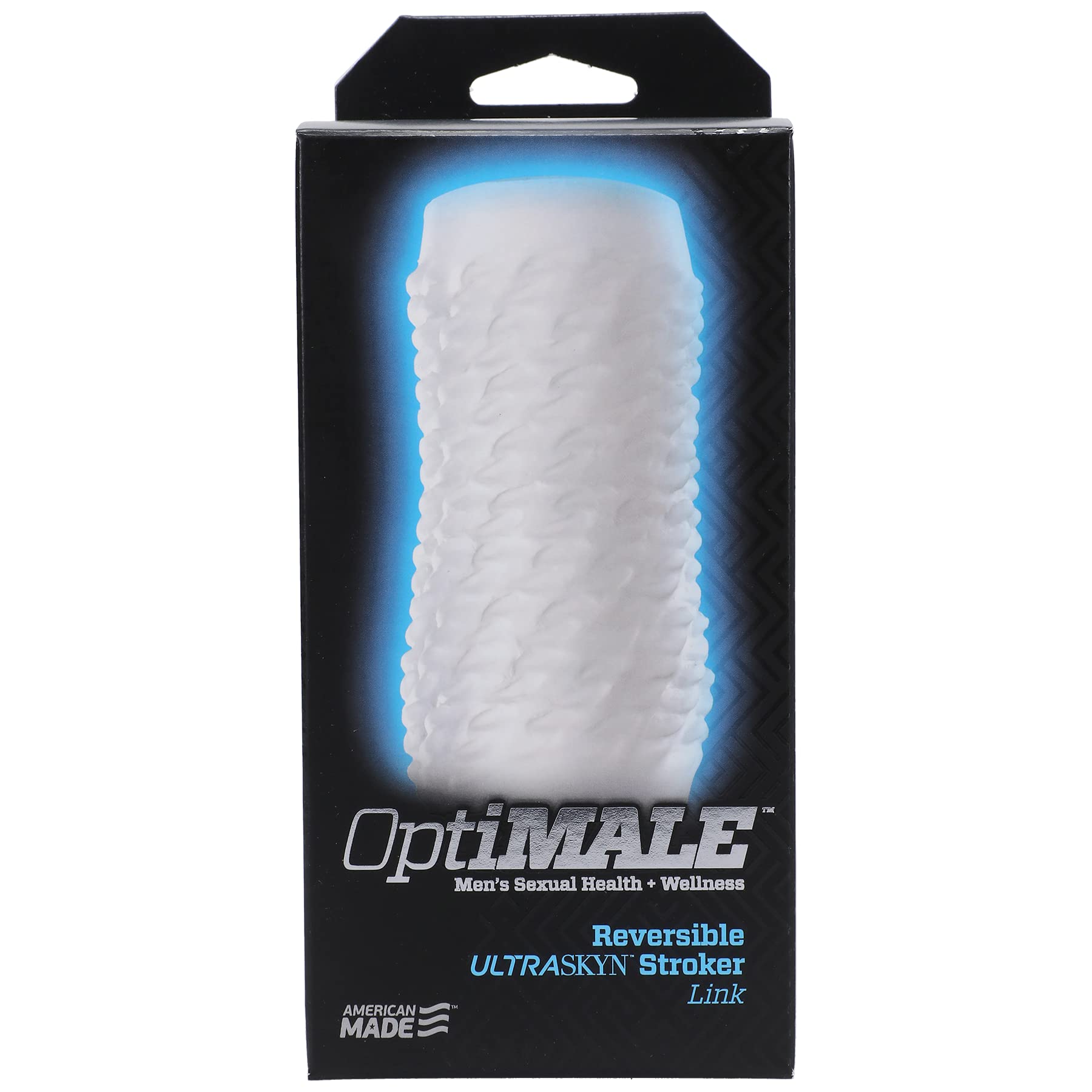Doc Johnson Optimale - Ultraskyn - Reversible Stroker With Storage Case - Link - Frost