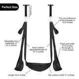 BDSM Door Sex Toys Sex Swing Bondage Slave Leather Soft Plush Sex Slings with Adjustable Straps, Hanging Door Handcuffs Leg Rest